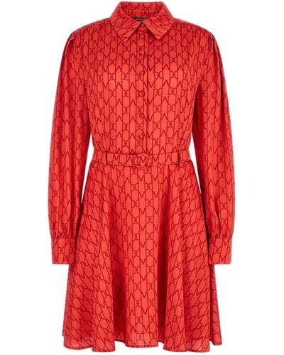 Guess Robe courte monogramme - Rouge