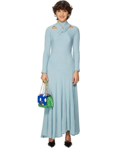 Rejina Pyo Maxi-robe à découpes Maia - Bleu