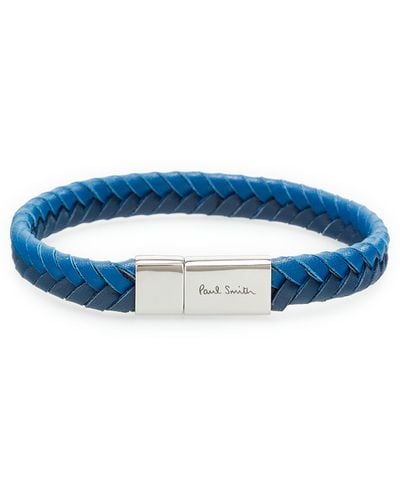 Paul Smith Bracelet en cuir - Bleu