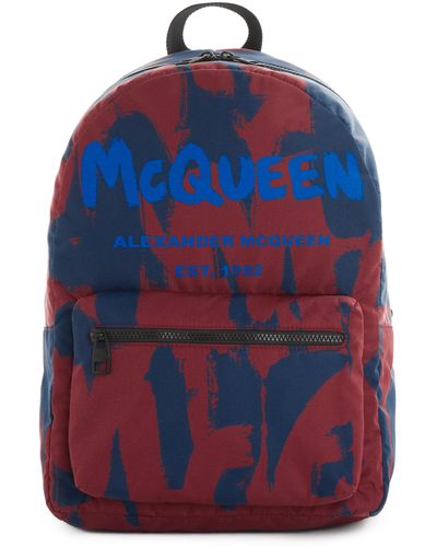 Alexander McQueen Sac à dos en nylon - Bleu