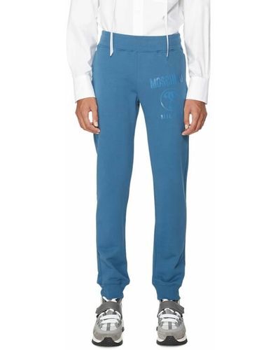 Moschino Pantalon de survêtement en coton - Bleu