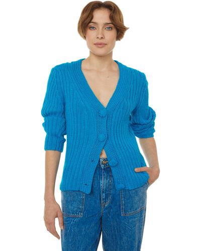 Stella Pardo Cardigan Coyllur en laine et alpaga - Bleu