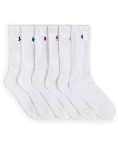 Polo Ralph Lauren Lots de 6 chaussettes hautes - Blanc