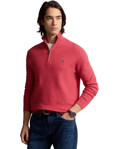 Polo Ralph Lauren Pull en coton - Rouge