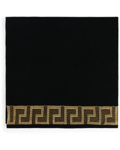 Versace Echarpe fine avec motif emblématique - Noir