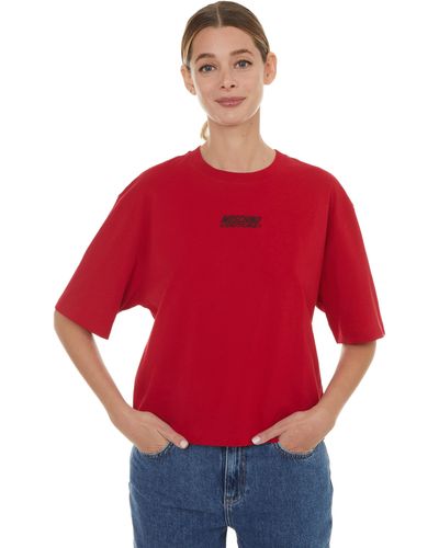 Moschino T-shirt à logo - Rouge