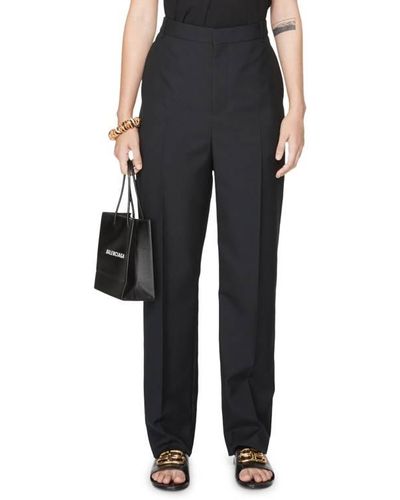Balenciaga Pantalon Small Fit Uniform en coton | - Noir