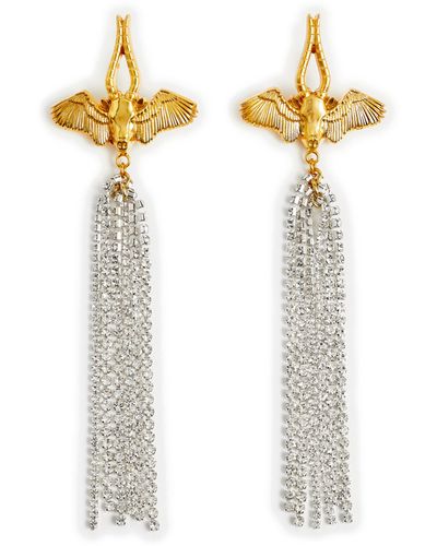 Natia X Lako Boucles d'oreille pendants avec cristaux - Blanc