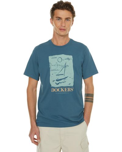 Dockers T-shirt en coton - Bleu