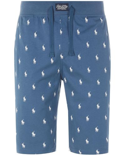 Polo Ralph Lauren Short de pyjama à logo en coton - Bleu