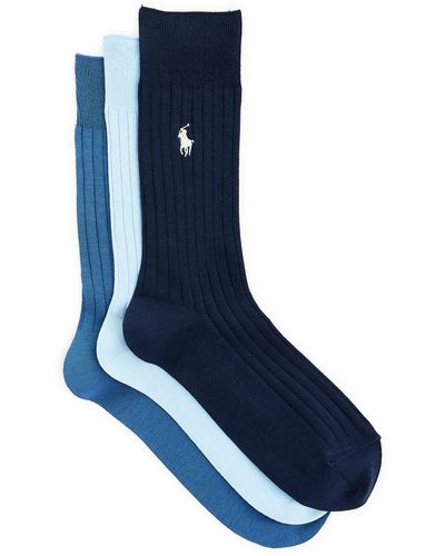 Polo Ralph Lauren Lot de 3 paires de chaussettes - Bleu