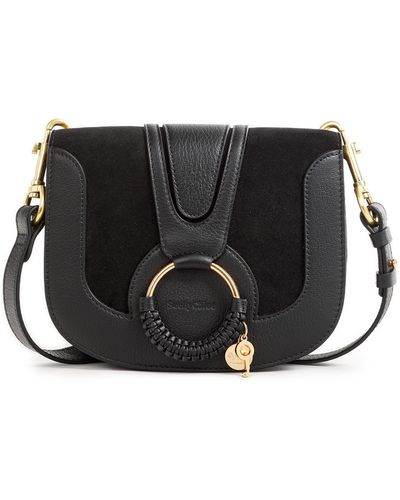 See By Chloé Hana leather and suede shoulder bag - Noir