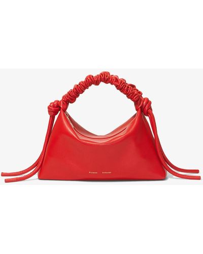 Proenza Schouler Mini Drawstring Leather Tote Bag - Red