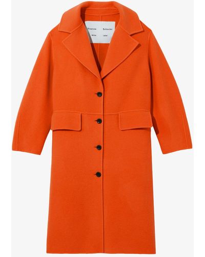 Orange and White Coats for Women | Lyst