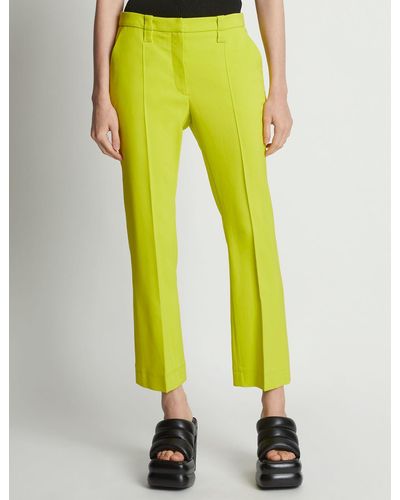 Proenza Schouler Viscose Suiting Straight Pants - Yellow
