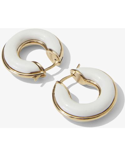 Proenza Schouler Enamel Mini Hoop Earrings - Metallic