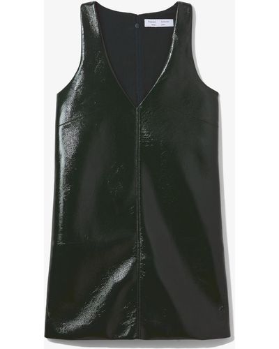 V-neck faux leather dress, RZ13607