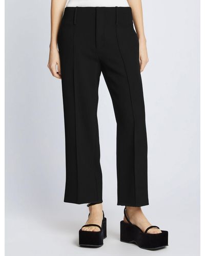 Proenza Schouler Bi-stretch Crepe Cropped Pants - Black