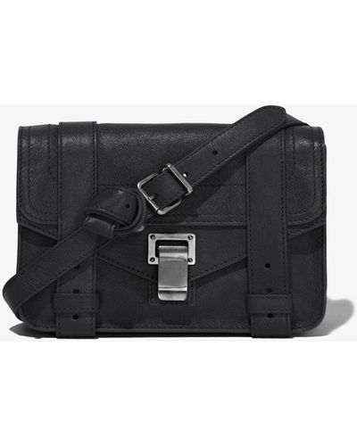 Proenza Schouler Mini Ps1 Leather Bag - Black