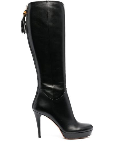 Shop GUCCI Women's GG knee-high boot (678278) by OPULENCE_TOKYO