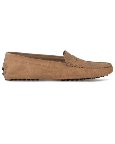 Tod's Gommino Driving Shoes In Suede - Brown