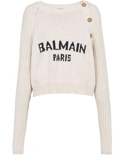 Brown Wool sweater Balmain - Vitkac Canada