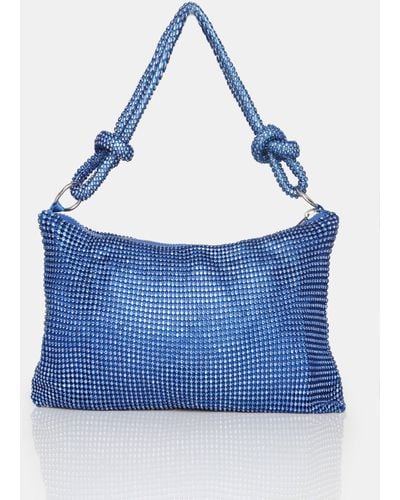 Public Desire The Lillia Blue Diamante Bag
