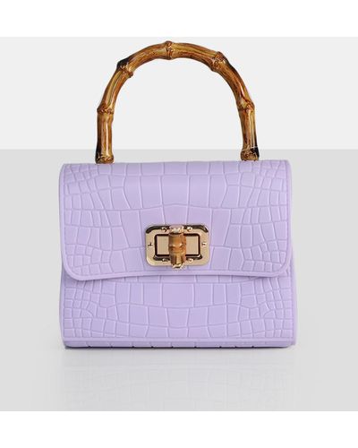 Public Desire The Breah Lilac Croc Mini Grab Bag - Purple