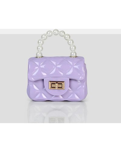 Public Desire The Iddy Lilac Patent Pearl Mini Bag - Purple