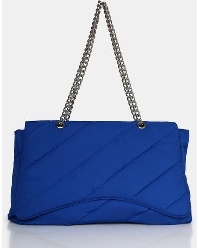 Public Desire The Laina Blue Nylon Tote Bag