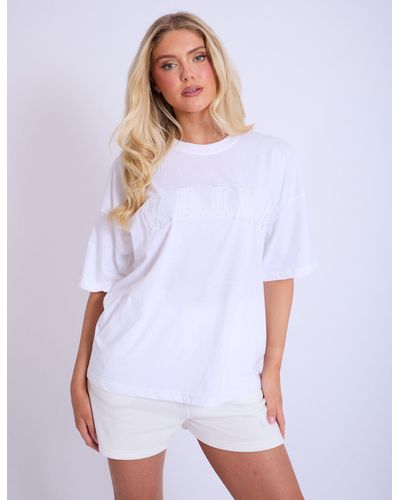 Public Desire Kaiia Oversized T-shirt White