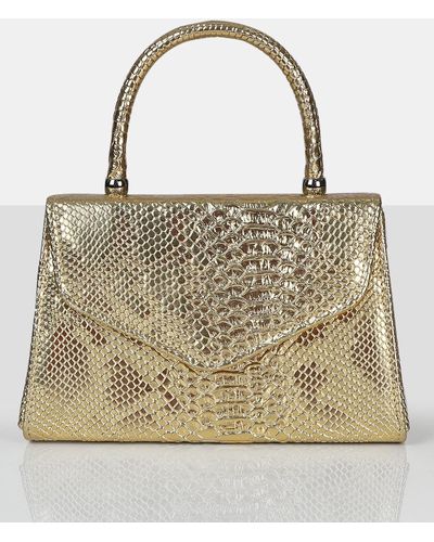 Public Desire The Astrid Gold Textured Mini Bag - Metallic