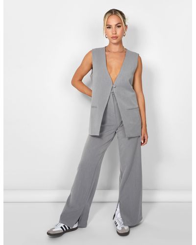 Public Desire Kaiia Tailored Trousers Grey