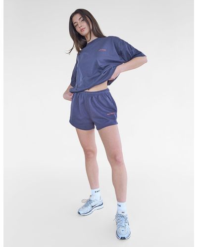 Public Desire Kaiia Studio Mini Sweat Shorts Charcoal - Blue