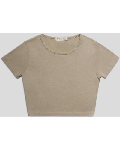 Public Desire Fitted T-shirt Stone - Natural
