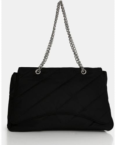Public Desire The Laina Black Nylon Tote Bag