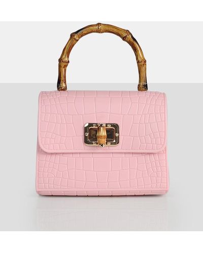 Public Desire The Breah Pink Croc Mini Grab Bag