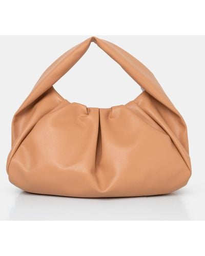 Public Desire The Jace Slouched Tan Oversized Shoulder Bag - Brown