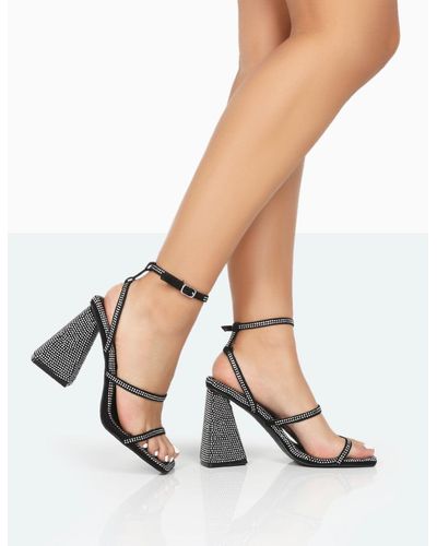 Afterglow Diamante Strap Stiletto Heels | US 9