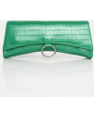 Public Desire The Kemi Green Arched Crossbody Mini Handbag