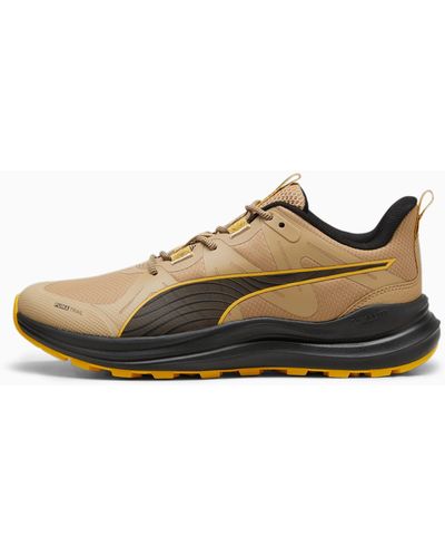 PUMA Chaussures de Trail Reflect Lite Trail 45 Prairie Tan Yellow Sizzle Black Beige - Marron