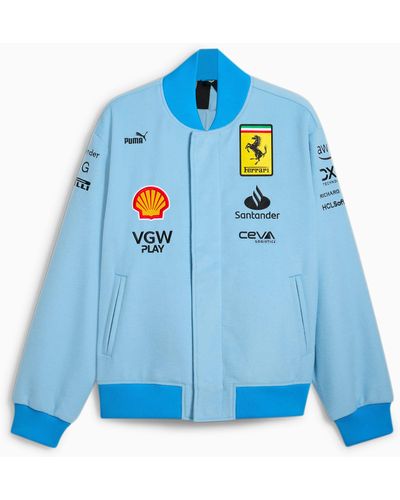 PUMA Scuderia Ferrari Team Miami Varsity Jacket - Blue