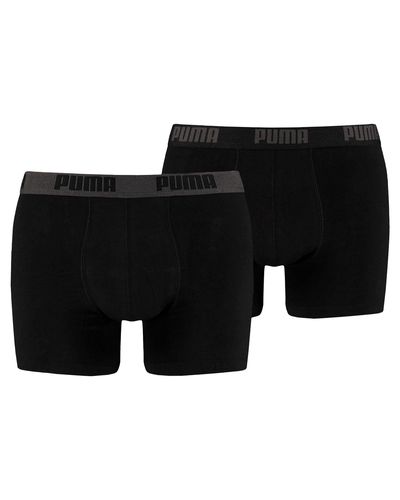 PUMA Basic Short Boxer 2 Pack - Black