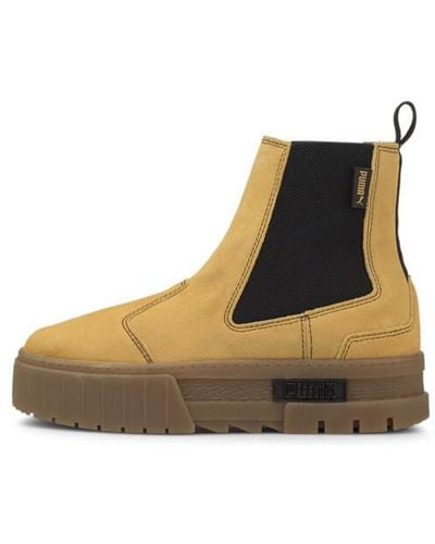 PUMA Mayze Chelsea Suede Boots - Brown