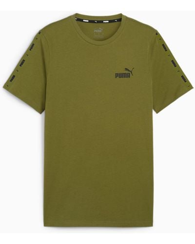 PUMA Essentials+ T-shirt Met Band Voor - Groen
