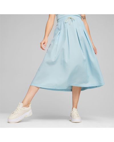 PUMA Infuse Pleated Midi Skirt - Blue