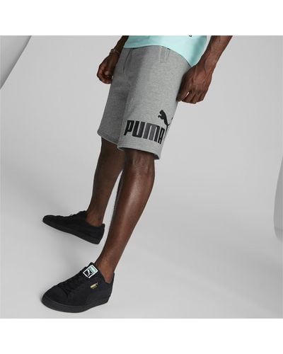 Puma Downtown Color Block Logo Shorts in beige-Neutral
