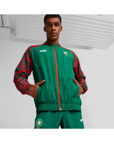 PUMA Marokko Fußball Prematch Jacke - Grün