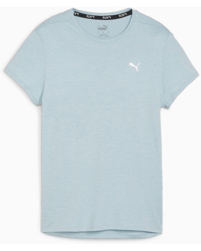 PUMA T-shirt De Running Chiné Run Favourite - Bleu