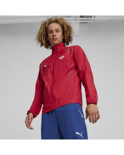 PUMA Serbia Pre-match Woven Football Jacket - Red